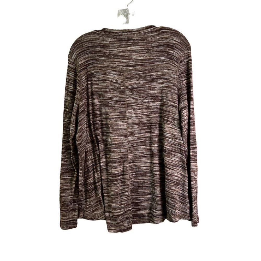 KNOX Rose Women's Sweater Brown & Beige Stripes Long Sleeves Size XXL - Picture 5 of 10